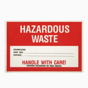 Hazardous Waste Warning Sign