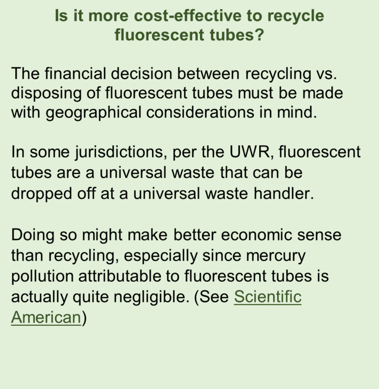Hazardous Waste Disposal Liabilities of LED Tube Upgrade